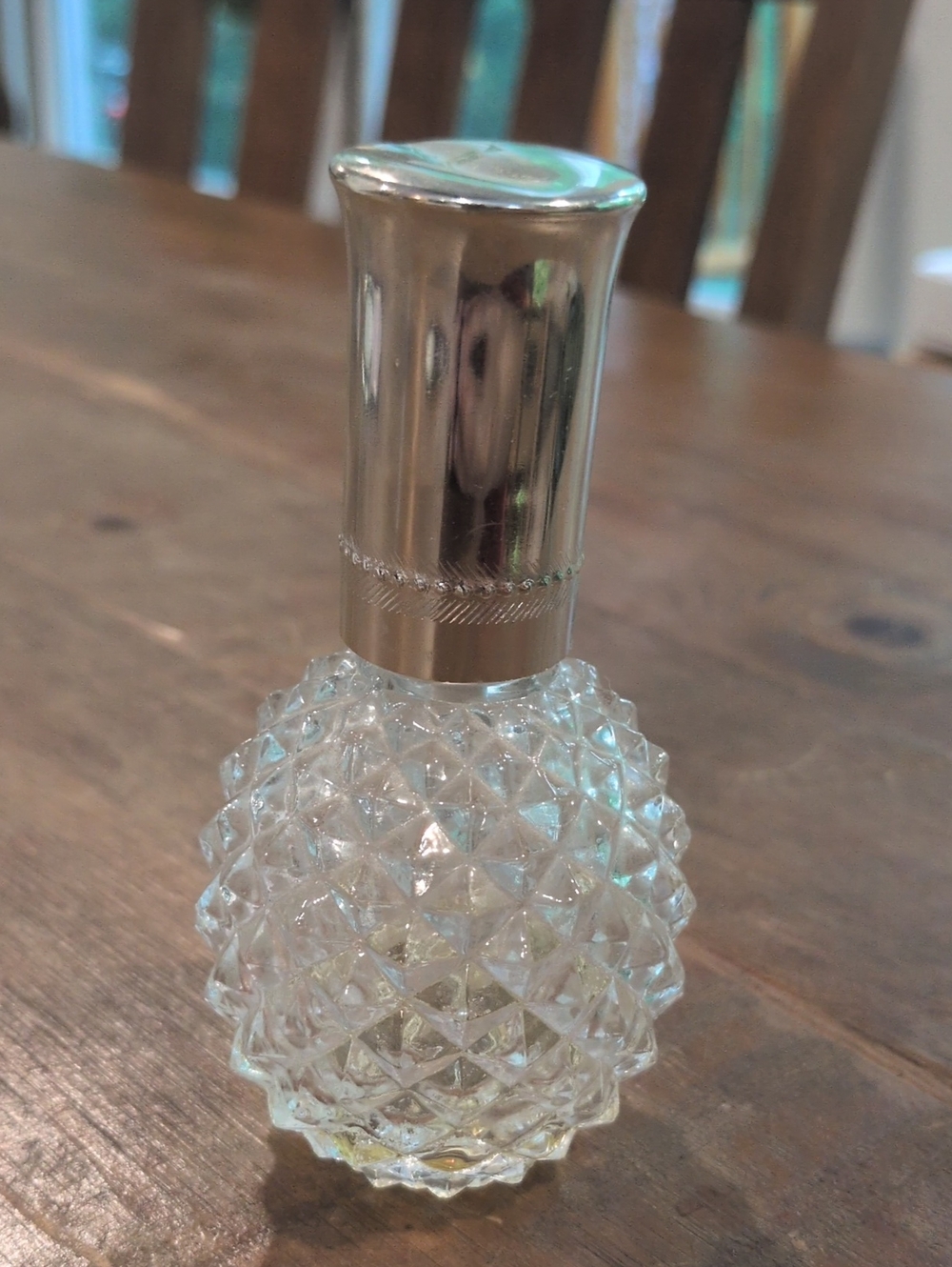 Vintage Textured Diamond Cut Perfume Atomizer